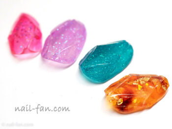 宝石ネイルのやり方-プレート作成までジェルネイルアート!Jewelry nail #16